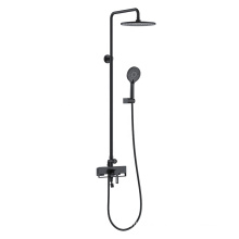 Metal Black Wall Mounted Mixer Rain Shower Set